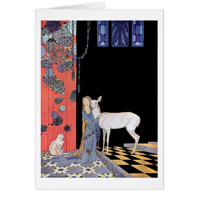 Jeune femme embrassant un doe (Devant)