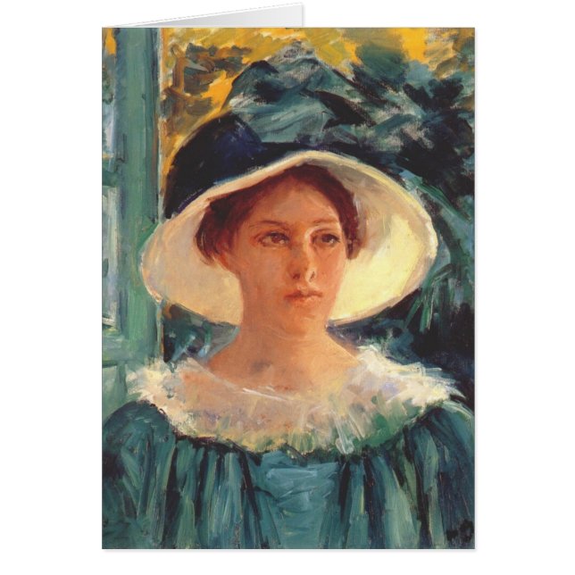 Jeune femme en vert, en plein air au soleil c. 191 (Devant)