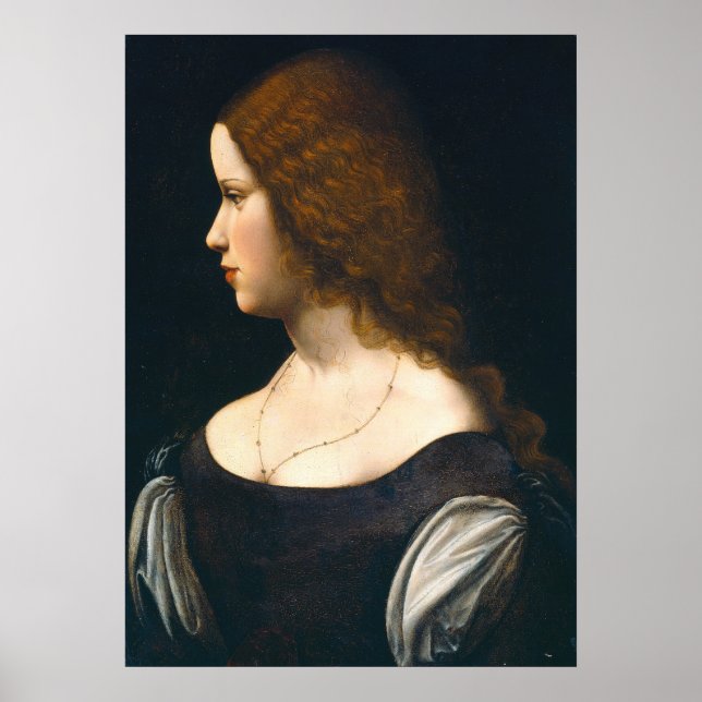 Jeune Femme - Leonardo da Vinci Fine Art Affiche (Devant)