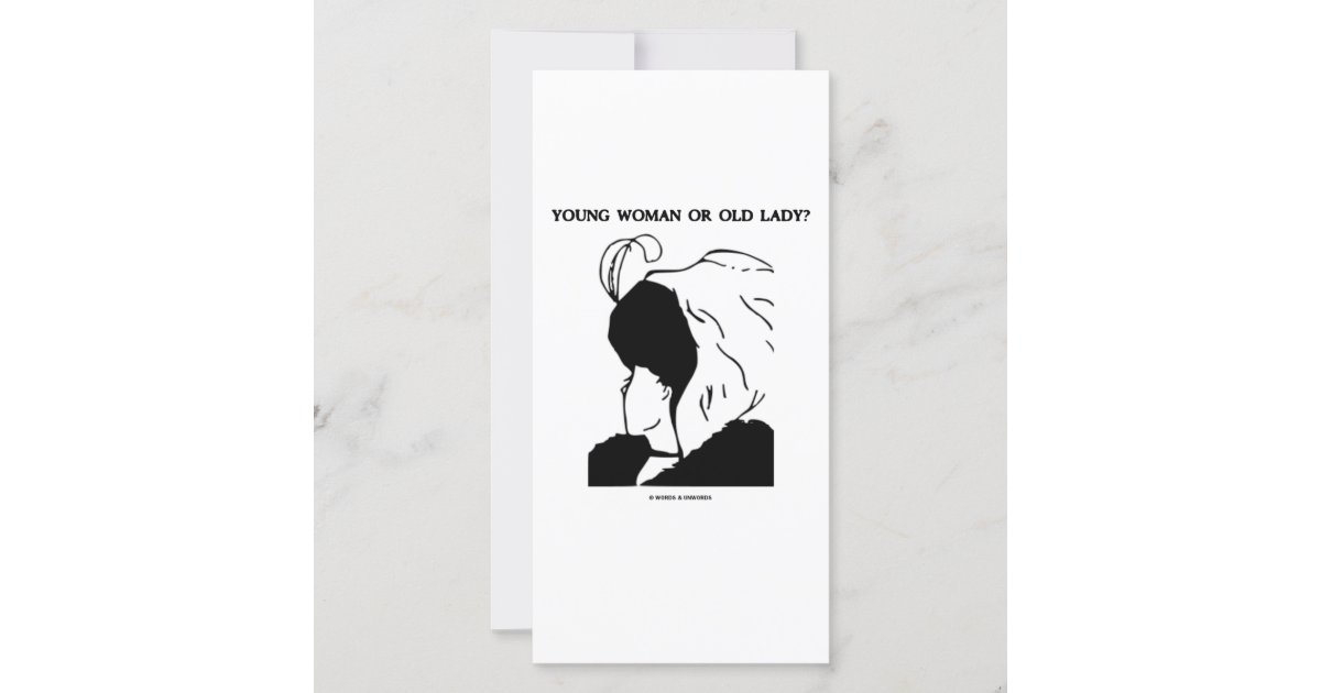 Jeune Femme Ou Vieille Dame ? (Illusion optique) | Zazzle.fr