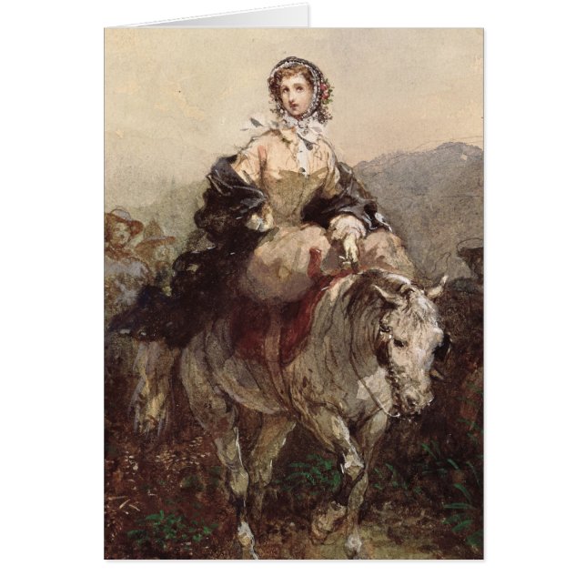 Jeune femme sur un cheval (Devant)