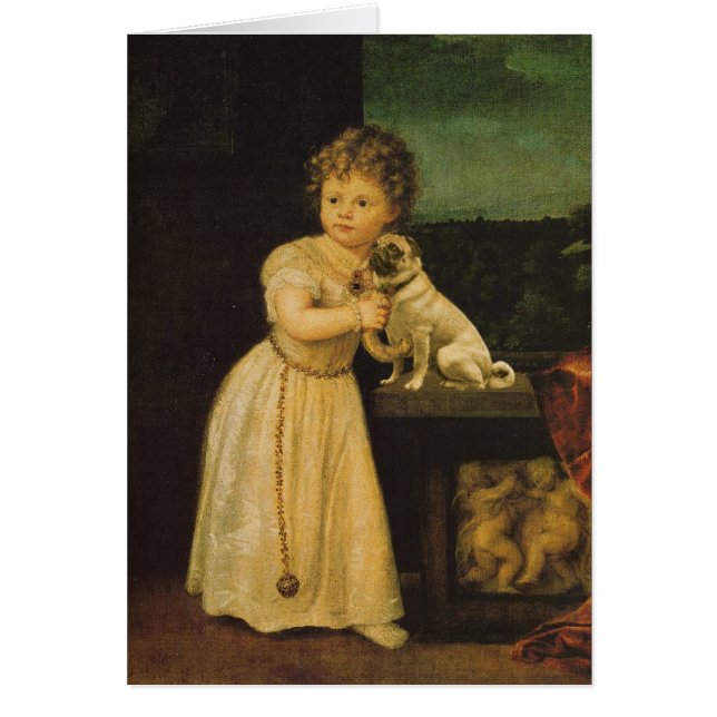 Jeune fille avec le carlin (Devant)