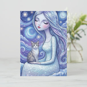 Jeune Fille de la Lune d'Hiver & Fantaisie de Chat