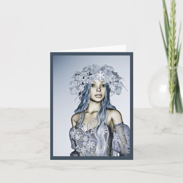 Jeune fille de neige bleue Portrait Fantastique d' (Devant)