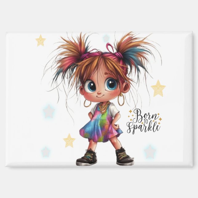 Jeune fille excentrique née à Sparkle Magnet (Recto)