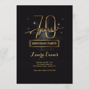 Jeune Invitation De Soixante-Dix Ans