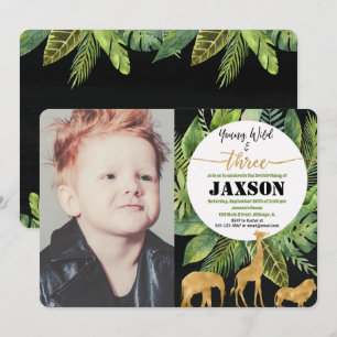 Jeune invitation sauvage et de trois garçons