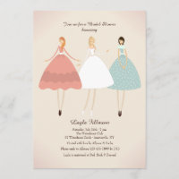 Jeune mariée et son invitation de préposés