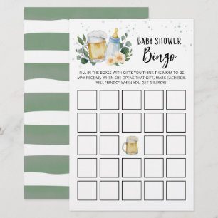 Jeune pousse bébé brasse jeu de bingo Baby Shower