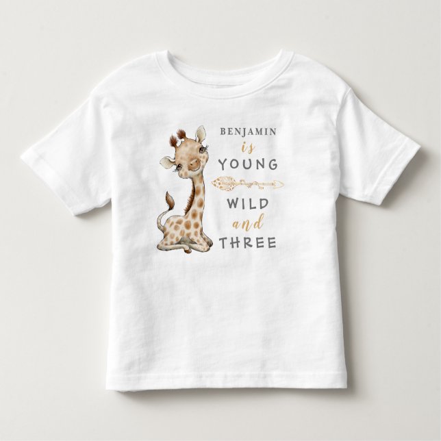 Jeune sauvage et trois ans Jungle Baby T-Shirt (Devant)