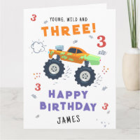 Jeune Sauvage Et Trois Carte De Voiture Monster 3è