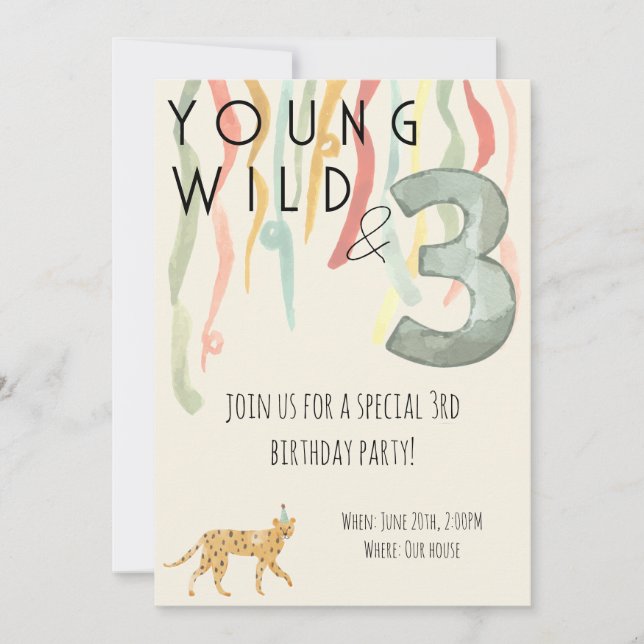 Jeune Sauvage et Trois Invitation à une fête d'ann (Devant)