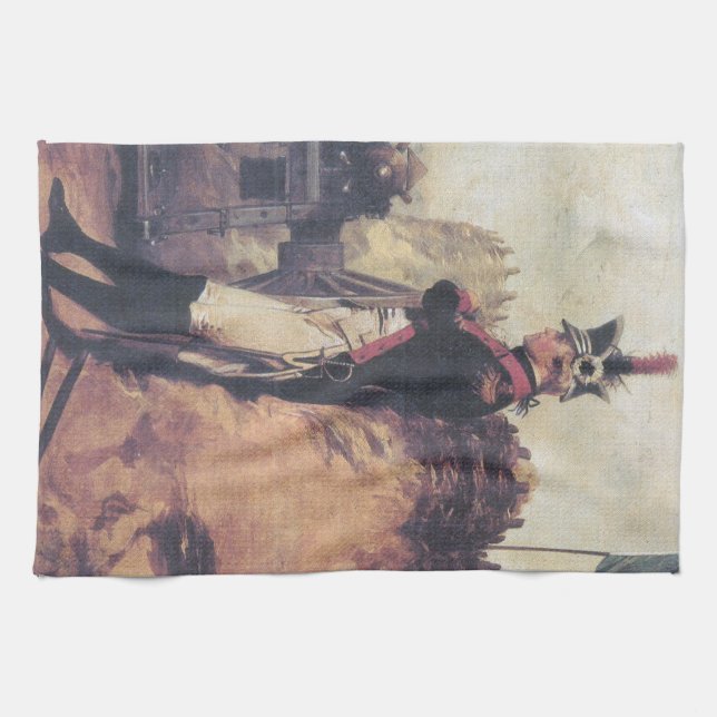 Jeune serviette de thé d'Alexander Hamilton (Horizontal)