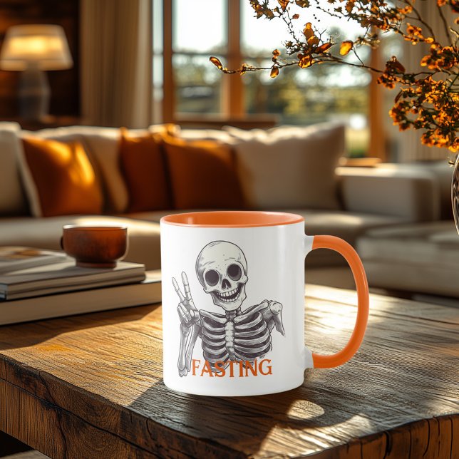 Jeûner Squelette Mug - Humour foncé Vibes d'Hallow (Créateur téléchargé)