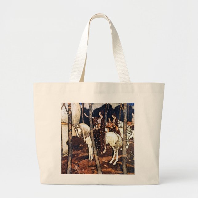 Jeunes filles sur le sac de chevaux blancs (Devant)