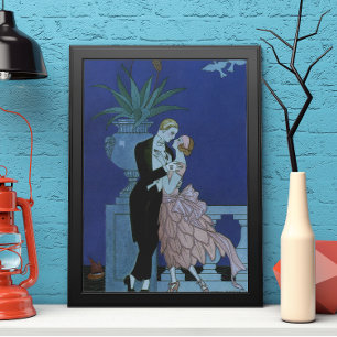 Jeunes mariés Art Déco vintage, Oui de George Barb