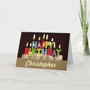 JEUX ANNIVERSAIRE ! CARTE Christopher PERSONNALISÉ