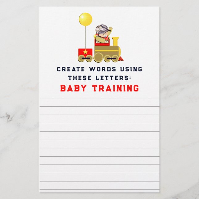 Jeux baby showers (Devant)