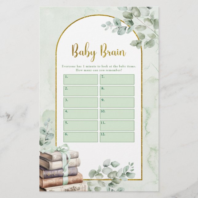 Jeux cérébraux pour bébé Greenery Storybook (Devant)