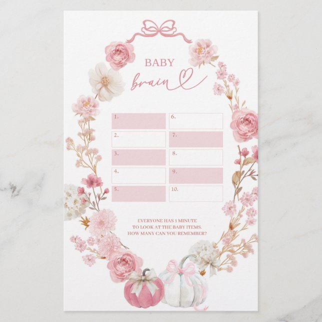 Jeux Citrouilles de bébé blanc et rose (Devant)