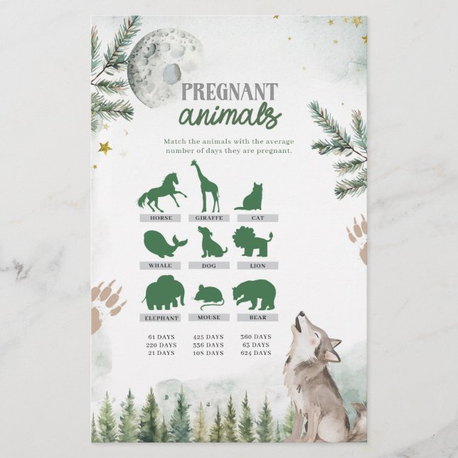Jeux d'animaux enceintes Loup de forêt (Devant)