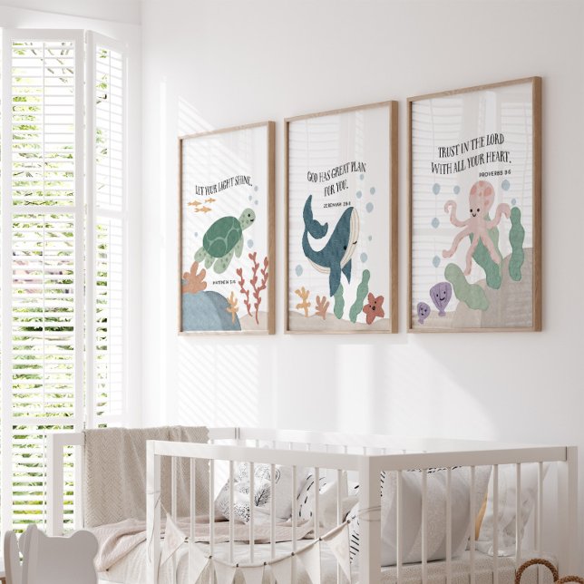 Jeux D'art Mural Animaux de l'océan enfants jeu de verset biblique  (Créateur téléchargé)