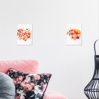 Jeux D'art Mural Aquarelle courageuse