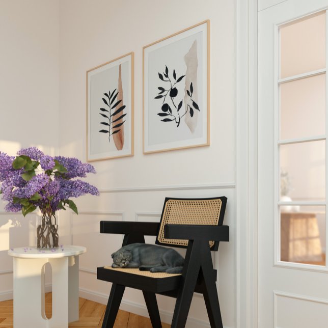 Jeux D'art Mural Aquarelle japonaise imprimé abstrait (Créateur téléchargé)