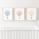 Jeux D'art Mural Aquarelle vintage Chaud Air Balloon Décor Nursery<br><div class="desc">Ajoutez une touche finale à l'espace de votre petit avec cet ensemble de 3 montgolfières vintages aquarelle.</div>