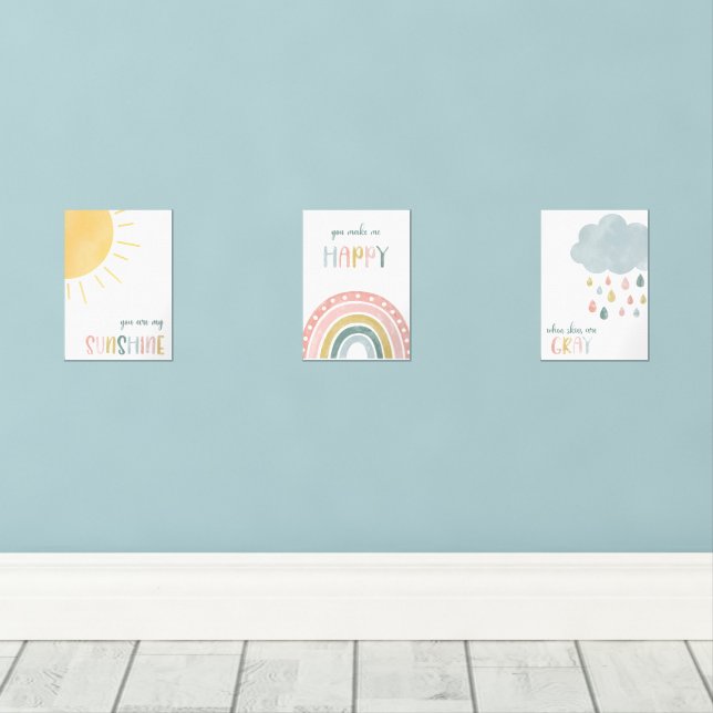 Jeux D'art Mural Aquarelle Vous Êtes Mon Soleil (Parquet)