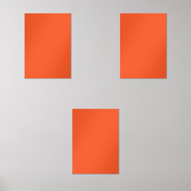 Jeux D'art Mural Arrière - plan solide minimaliste orange brillant (Recto)