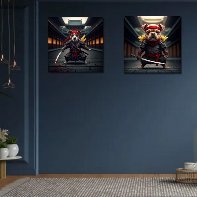 Jeux D'art Mural Baby Jack Russell et Carlin Ninjas Imprimé Set de  (Créateur téléchargé)