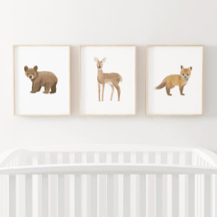 Jeux D'art Mural Baby Woodland Animaux Décor de pépinière