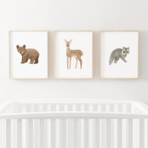 Jeux D'art Mural Baby Woodland Animaux Décor de pépinière