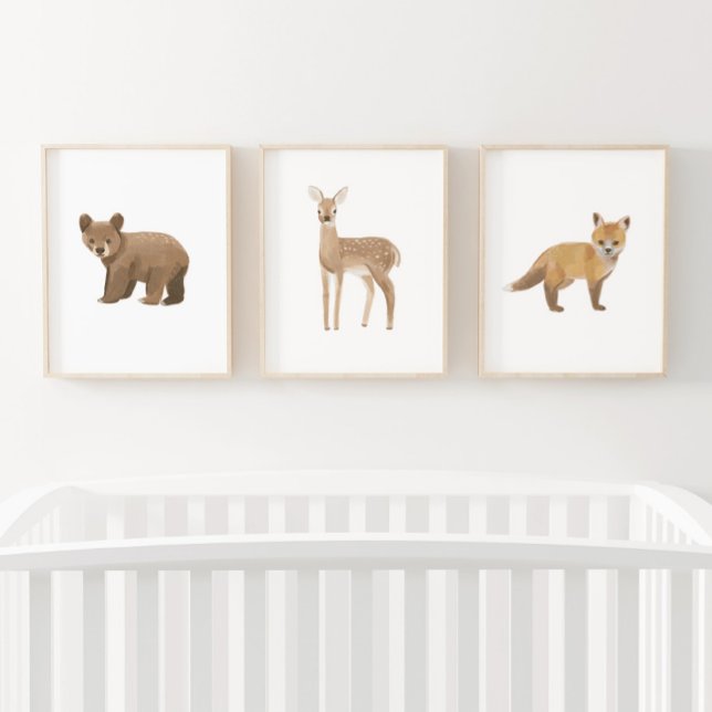 Jeux D'art Mural Baby Woodland Animaux Décor de pépinière (Créateur téléchargé)