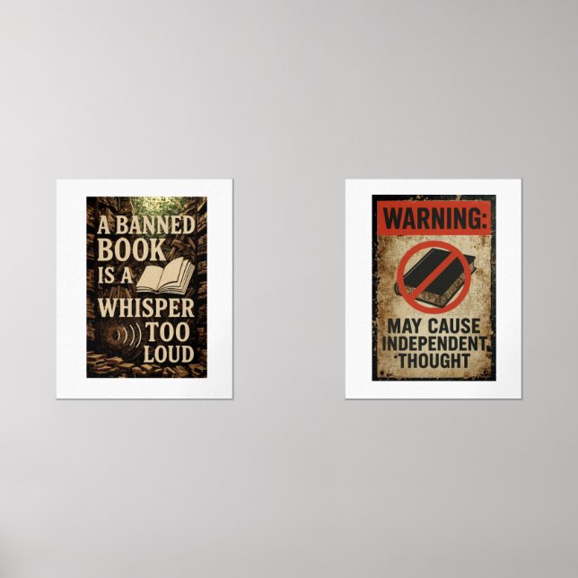 Jeux D'art Mural Banned book art set (Recto)
