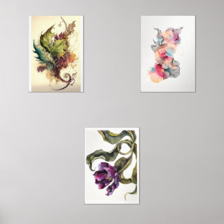 Jeux D'art Mural Belles peintures pour chambres avec 3pc