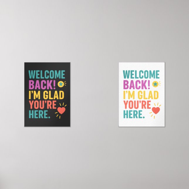 Jeux D'art Mural Bienvenue À L'École, Cadeau Appréciation De L'Ense (Recto)