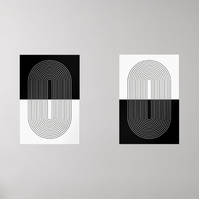 Jeux D'art Mural Boho noir et blanc (Recto)