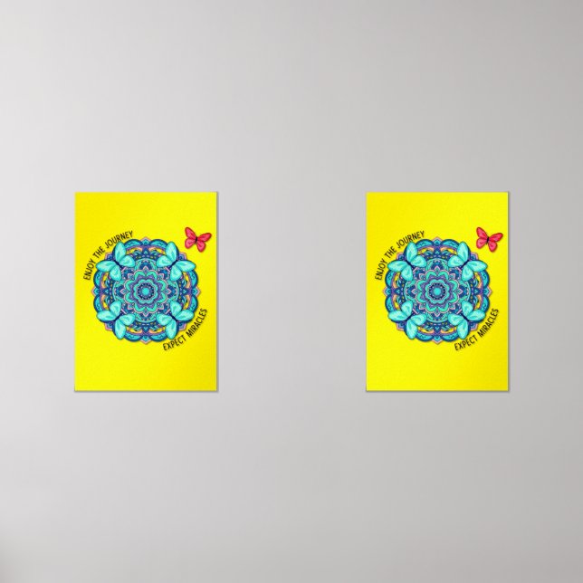 Jeux D'art Mural butterflies enjoy the jouney Wood Wall Art (Recto)