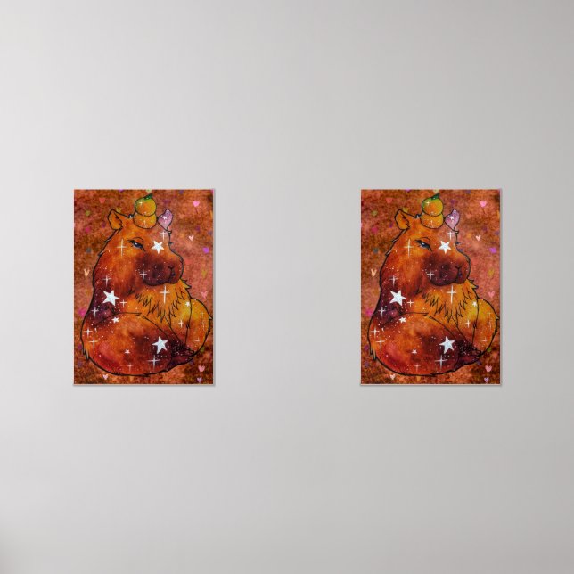 Jeux D'art Mural Capybara nommé Dream (Recto)