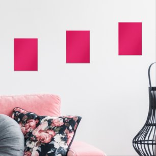 Jeux D'art Mural Carré rose avec une bordure blanche et nette, prés