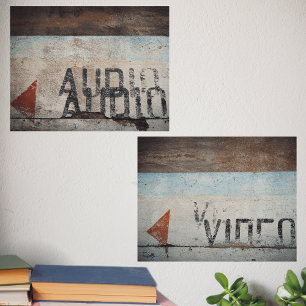 Jeux D'art Mural Cinémaphile de style loft urbain audiophile