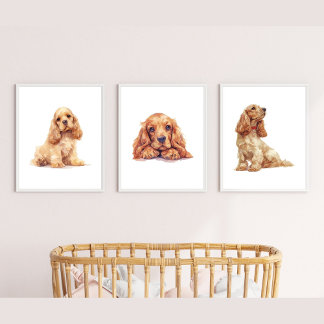 Jeux D'art Mural Cocker Spaniel Poster, Cocker Spaniel Lover Cadeau