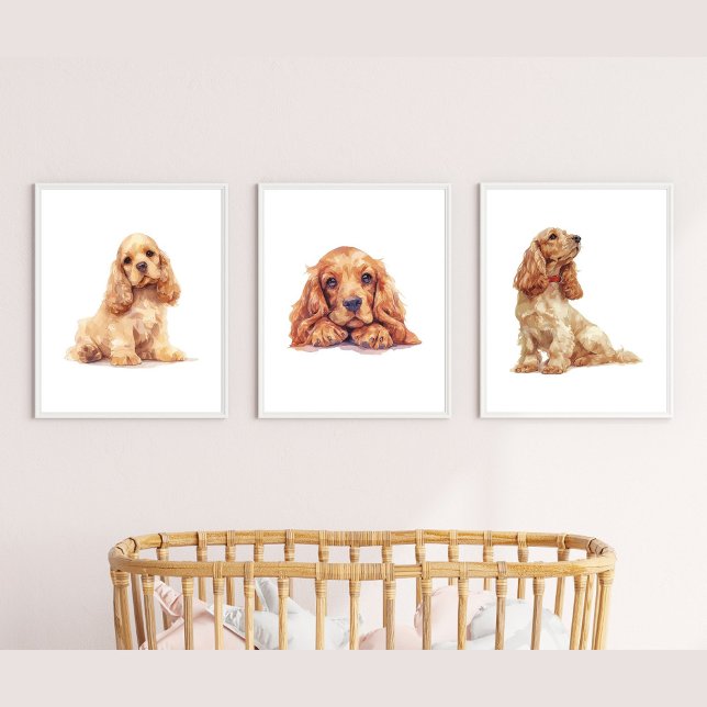 Jeux D'art Mural Cocker Spaniel Poster, Cocker Spaniel Lover Cadeau (Créateur téléchargé)