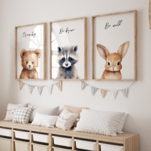 Jeux D'art Mural Cute Woodland Animal Nourriture Neutre