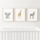 Jeux D'art Mural Décor pour bébé Safari animal Nursery Décor<br><div class="desc">Ajoutez une touche finale à l'espace safari de votre petit avec cet ensemble de trois gravures d'éléphant,  de girafe et de zèbre.</div>