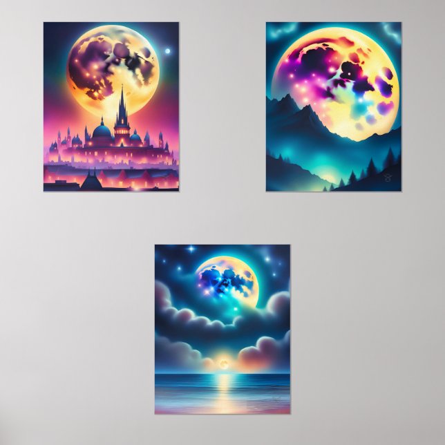 Jeux D'art Mural Dreamy Moon Set (Recto)