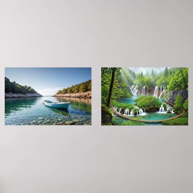 Jeux D'art Mural Emerald Forest Waterfalls and  (Recto)