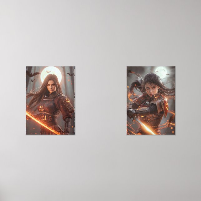 Jeux D'art Mural Female Samurai Warrior No.2 – Halloween Edition  (Recto)